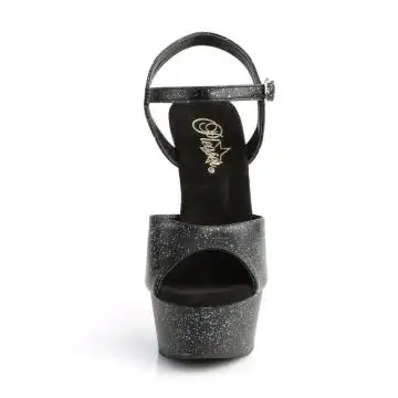 Černé sexy boty na vysokém podpatku KISS209MMG/BPU/M | KISS-209MMG Pleaser - zepředu
