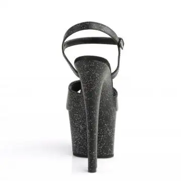 Černé sandály na platformě Pleaser SKY309MMG/BPU/M | SKY-309MMG Pleaser - zezadu