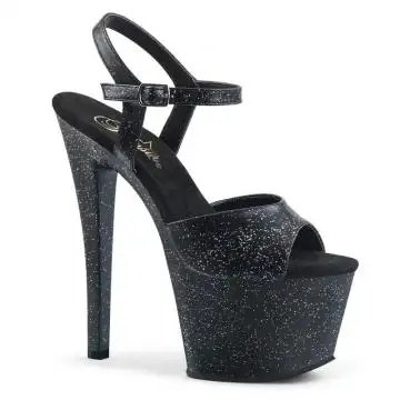 Černé sandály na platformě Pleaser SKY309MMG/BPU/M | SKY-309MMG Pleaser