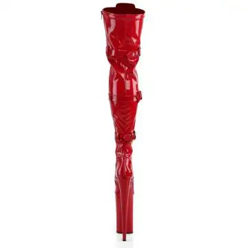 Červené BDSM kozačky BEY3028/R/M | BEYOND-3028 Pleaser - zezadu