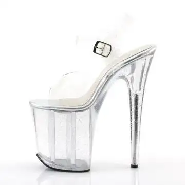 Průhledné sandály s třpytkami FLAM808MMG/C/M Pleaser | FLAMINGO-808MMG Pleaser - z vnitřku