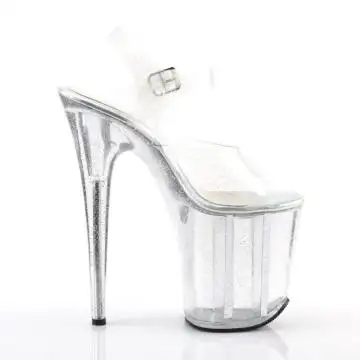 Průhledné sandály s třpytkami FLAM808MMG/C/M Pleaser | FLAMINGO-808MMG Pleaser - z vnějšku