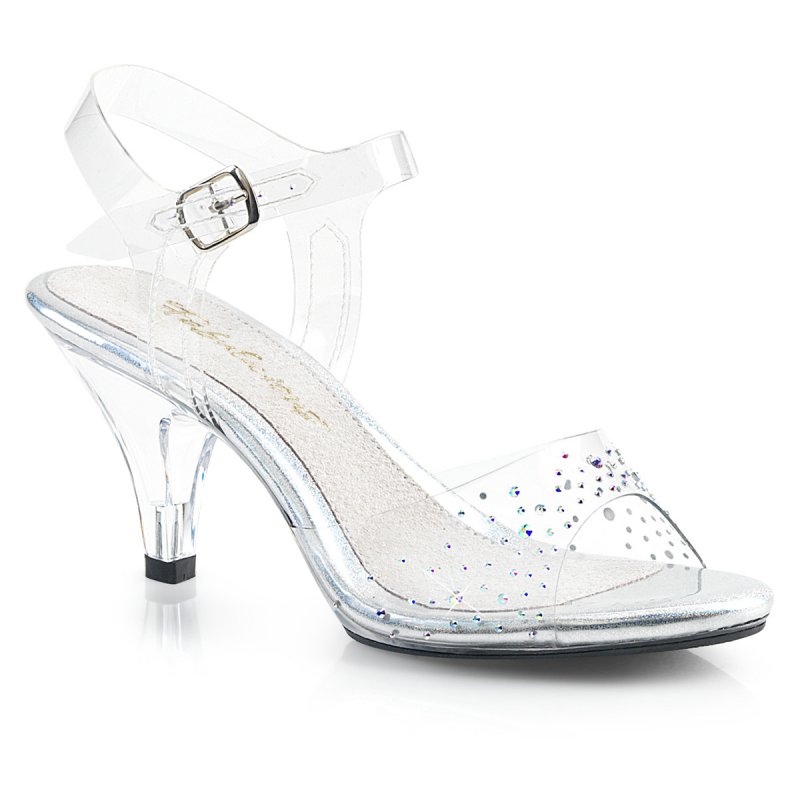 Průhledné sandály na středně vysokém podpatku BELLE-308SD BEL308SD/C/M | BELLE-308SD Fabulicious