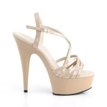 Tělové páskové boty DEL613/ND/M | DELIGHT-613 Pleaser - z vnějšku
