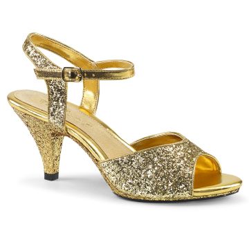 Zlaté sandály na podpatku BEL309G/G/M | BELLE-309G Fabulicious Zlaté sandály na podpatku BEL309G/G/M | BELLE-309G Fabulicious