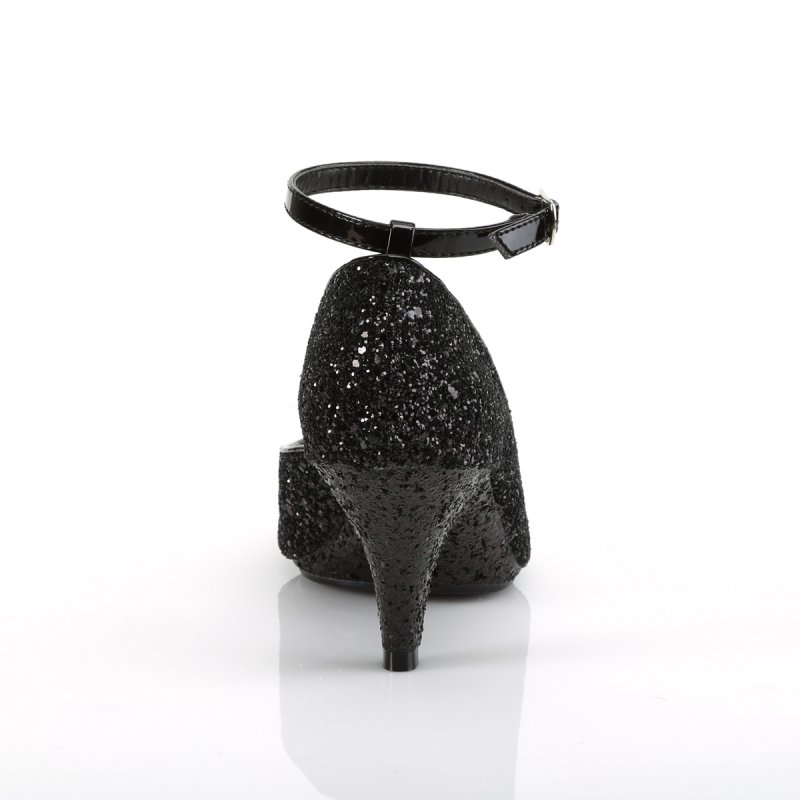 BELLE-381G BEL381G/B/M černé společenské lodičky na podpatku | BELLE-381G Fabulicious - zezadu