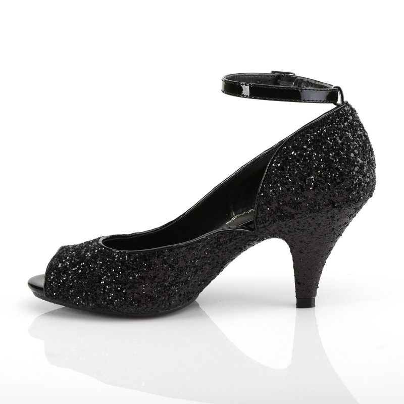 BELLE-381G BEL381G/B/M černé společenské lodičky na podpatku | BELLE-381G Fabulicious - z vnitřku