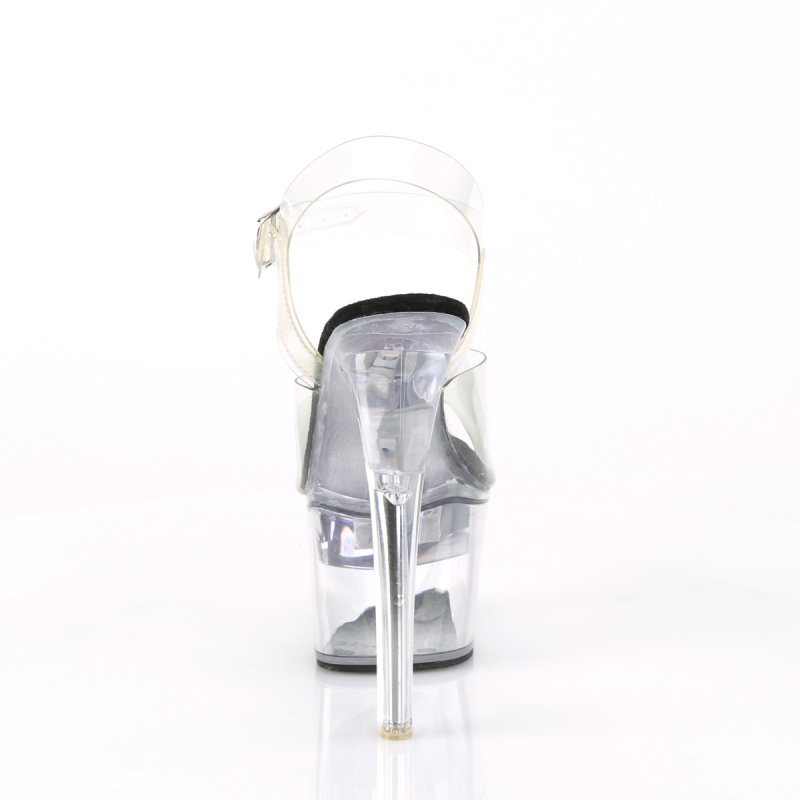 LED svítící sexy sandály na vysokém podpatku FDANCE708/C-B/C | FLASHDANCE-708 Pleaser - zezadu