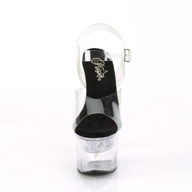 LED svítící sexy sandály na vysokém podpatku FDANCE708/C-B/C | FLASHDANCE-708 Pleaser - zepředu