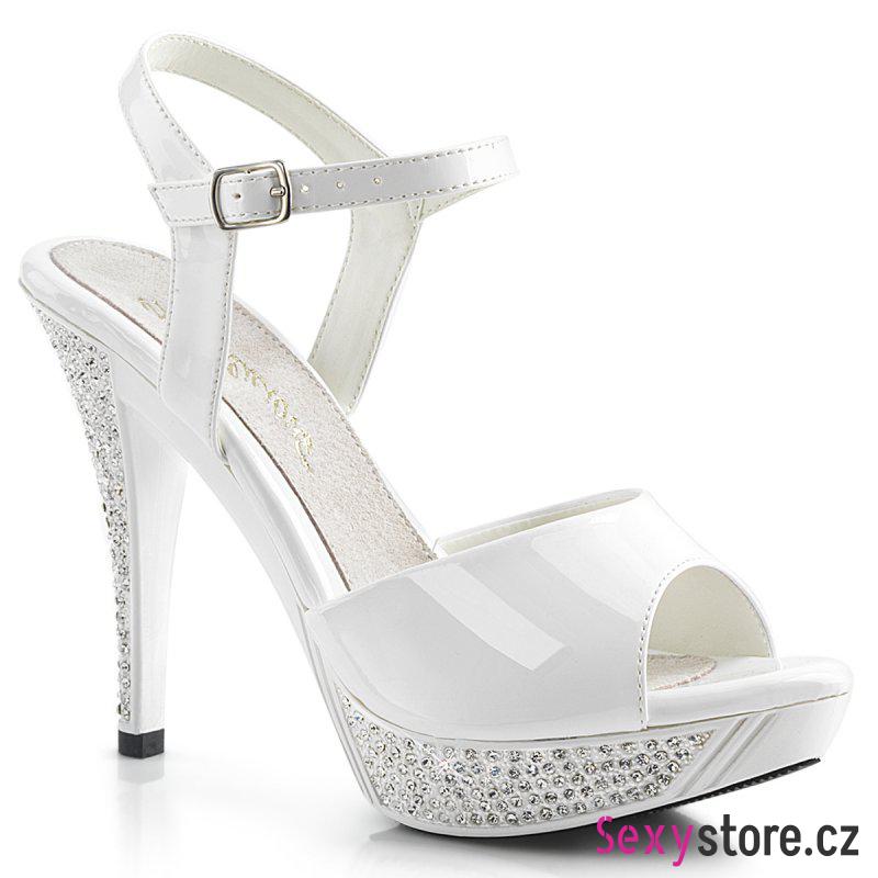 Bílé svatební společenské boty ELEG409/W/M
