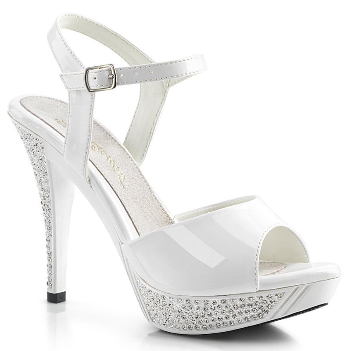 Bílé svatební společenské boty ELEG409/W/M | ELEGANT-409 Fabulicious Bílé svatební společenské boty ELEG409/W/M | ELEGANT-409 Fabulicious