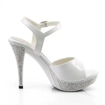 Bílé svatební společenské boty ELEG409/W/M | ELEGANT-409 Fabulicious - z vnějšku