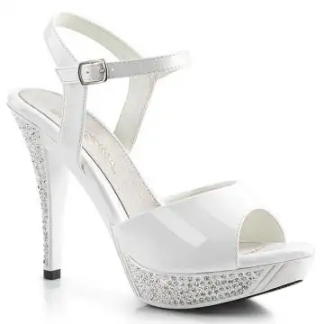 Bílé svatební společenské boty ELEG409/W/M | ELEGANT-409 Fabulicious