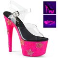 Luxusní růžové svítící boty s hvězdami ADO708STAR/C/NHPG-RS