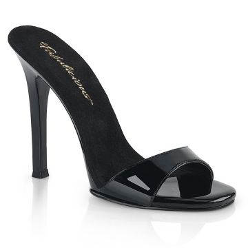 GALA-01S | GALA01S/B/M černé pantofle na vysoké jehle Fabulicious