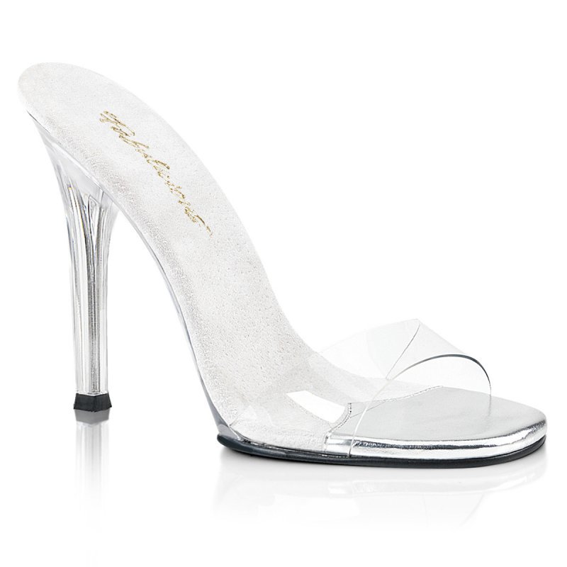 GALA01S/C/M průhledné pantofle na vysoké jehle | GALA-01S Fabulicious