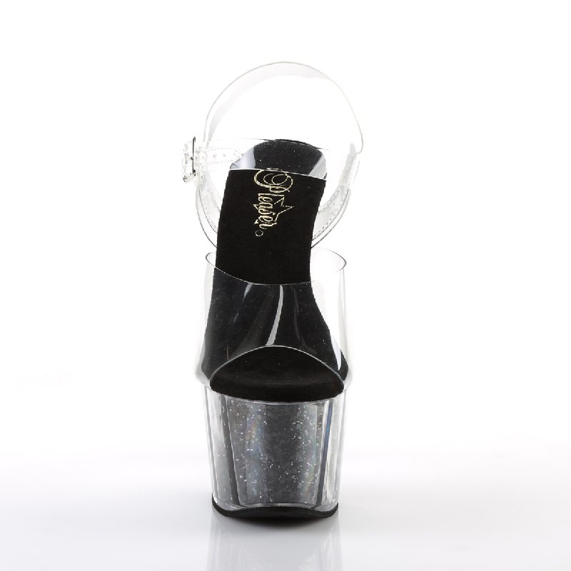 Černé sexy boty na podpatku ADO708G/C/BGI | ADORE-708G Pleaser - zepředu