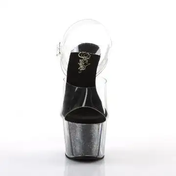 Černé sexy boty na podpatku ADO708G/C/BGI | ADORE-708G Pleaser - zepředu