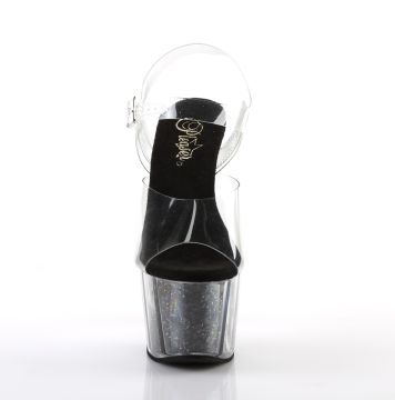 Černé sexy boty na podpatku ADO708G/C/BGI | ADORE-708G Pleaser - zepředu Černé sexy boty na podpatku ADO708G/C/BGI | ADORE-708G Pleaser - zepředu