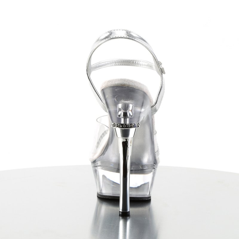Průhledné sexy boty ALLURE-650/C/RS | ALLURE-650 Pleaser - zezadu