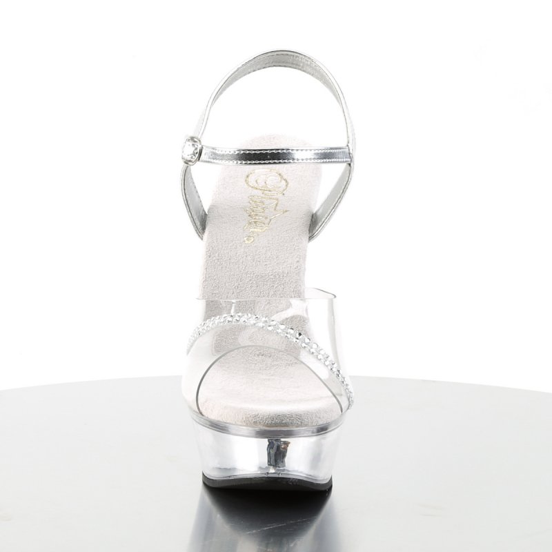 Průhledné sexy boty ALLURE-650/C/RS | ALLURE-650 Pleaser - zepředu