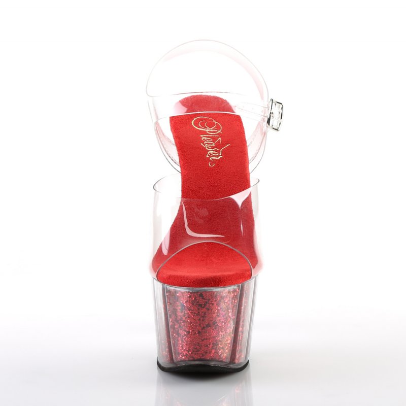 Červené sexy boty na podpatku ADO708G/C/RGI | ADORE-708G Pleaser - zepředu