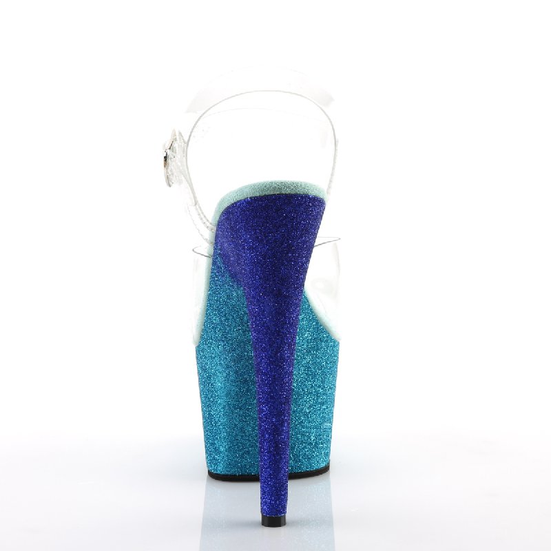 Modré sexy sandály s třpytkami ADO708OMBRE/C/AQ-BL | ADORE-708OMBRE Pleaser - z vnitřku