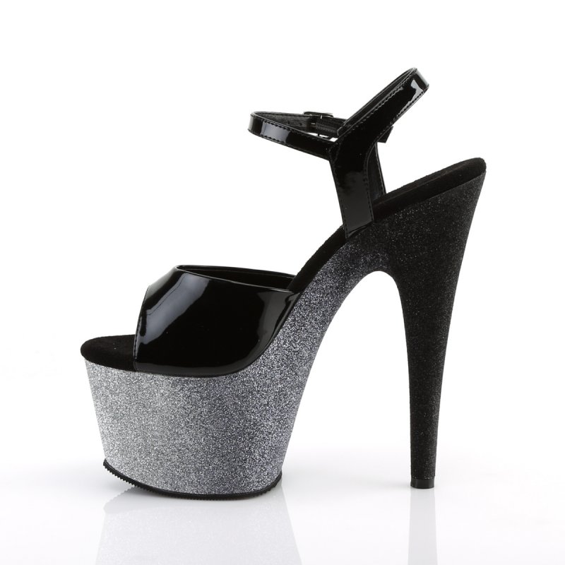 ADORE-709OMBRE Tmavé sexy boty ADO709OMBRE/B/S-B | ADORE-709OMBRE Pleaser - z vnitřku