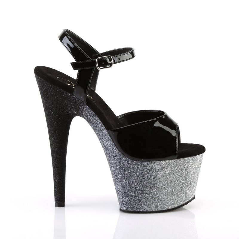 ADORE-709OMBRE Tmavé sexy boty ADO709OMBRE/B/S-B | ADORE-709OMBRE Pleaser - z vnějšku