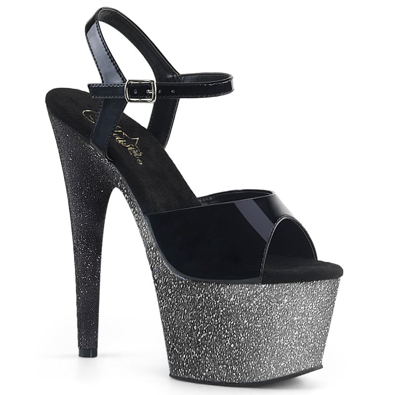 ADORE-709OMBRE Tmavé sexy boty ADO709OMBRE/B/S-B | ADORE-709OMBRE Pleaser