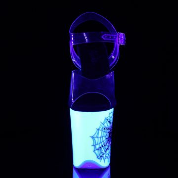 Bílé svítící sexy boty FLAM808SW/C/NW | FLAMINGO-808SW Pleaser - zepředu