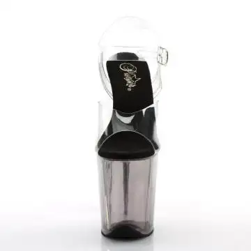 Černé sexy boty na extrémním podpatku FLAM808T/C/SMK | FLAMINGO-808T Pleaser - zepředu