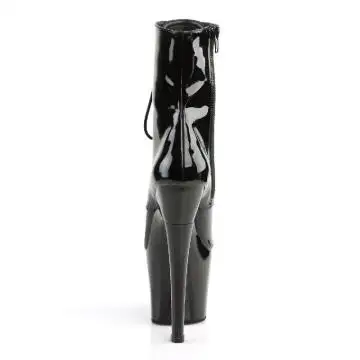 Černé kotníčkové taneční kozačky na pole dance RAD1020/B/M | RADIANT-1020 Pleaser - zezadu