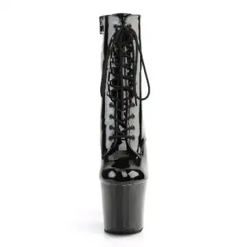 Černé kotníčkové taneční kozačky na pole dance RAD1020/B/M | RADIANT-1020 Pleaser - zepředu